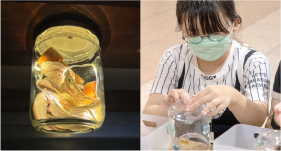 海洋ごみで作るマリンランプ作り体験